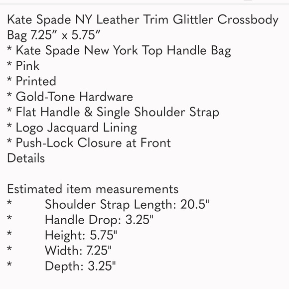 KATE SPADE NY GLITTER CROSSBODY BEAUTIFUL PRE LOVED CONDITION - Picture 9 of 9